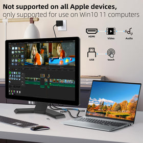 Thinlerain 17-inch monitor side ports showing versatile connectivity.