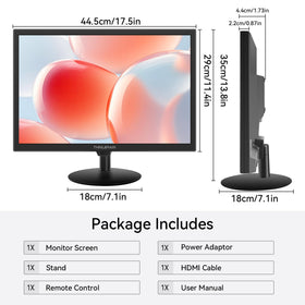 Thinlerain 19-inch monitor in office setup with multiple devices connected