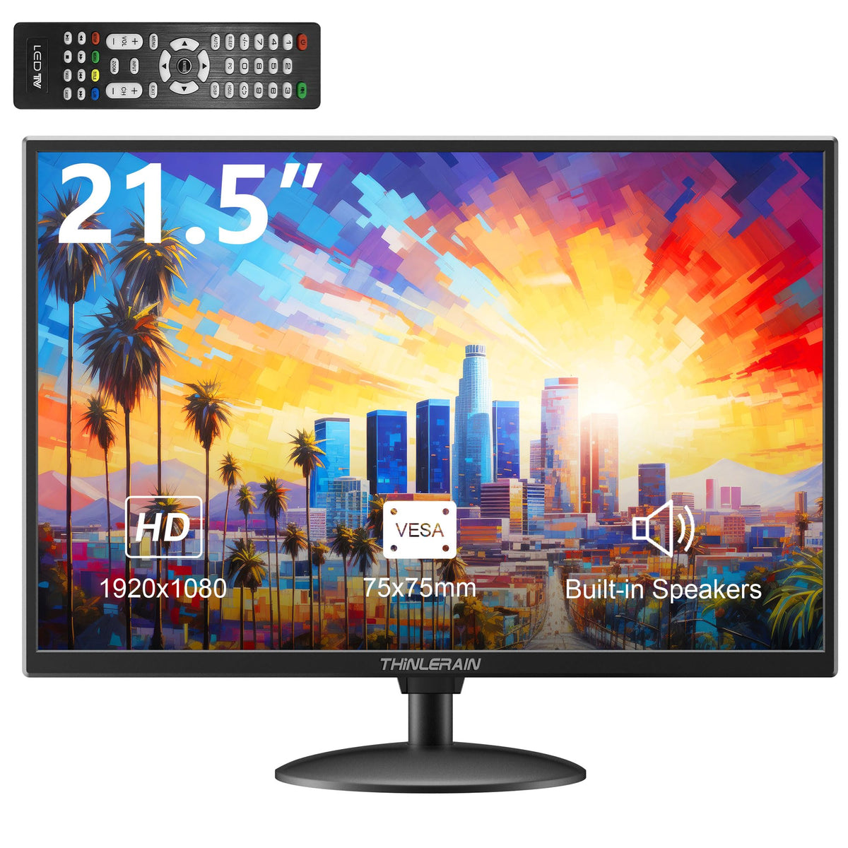 Thinlerain 21.5-inch monitor front view for clear office work.