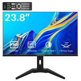 Thinlerain 23.8-inch monitor ergonomic stand enables comfortable height and tilt.