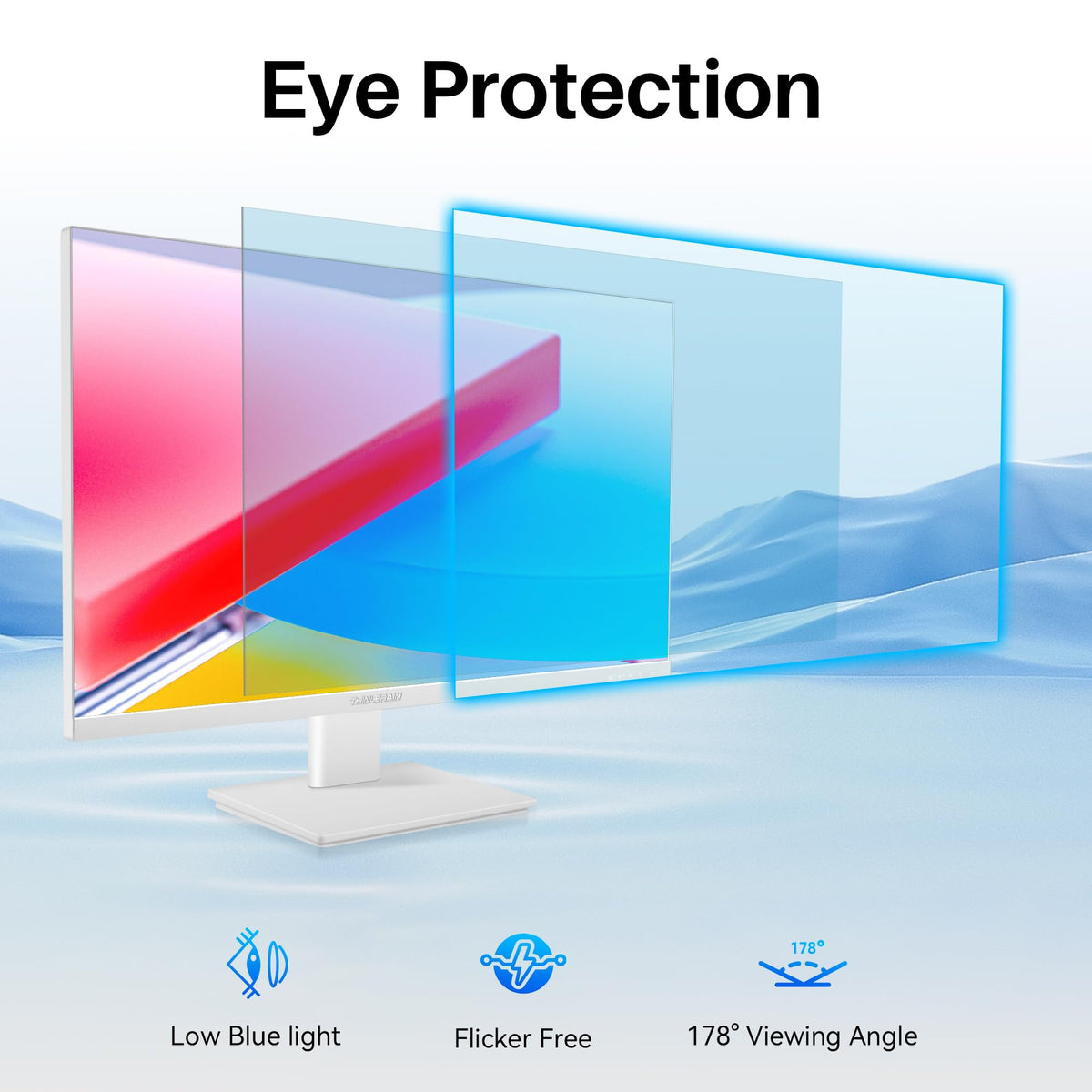 Thinlerain flicker-free, low blue light design helps reduce eye strain during long sessions.