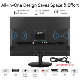 Thinlerain monitor featuring HDMI and VGA inputs for versatile setups.