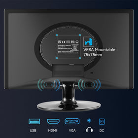 Thinlerain Thinlerian 17.3-inch monitor in use demonstrates a compact workstation with built-in speakers