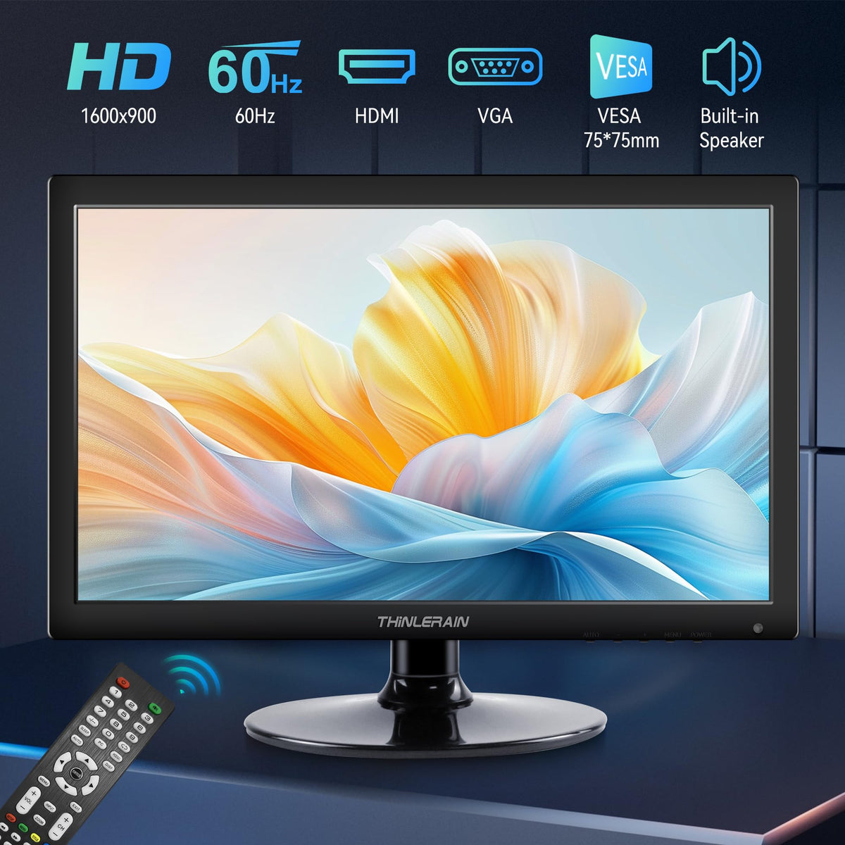 Thinlerain Thinlerian 17.3-inch monitor left side shows a slim desk-friendly profile
