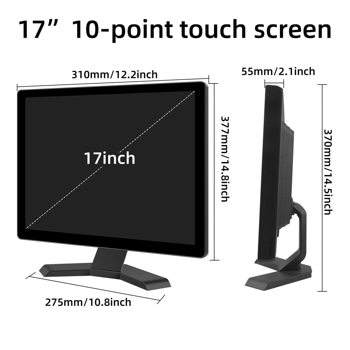 Thinlerain VESA-mount-ready design enables flexible wall or arm installation.