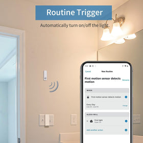 THIRDREALITY Zigbee Motion Sensor detection range highlights reliable room surveillance up to six meters.