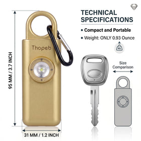 Thopeb 130dB siren: powerful deterrent and clear alert for help.