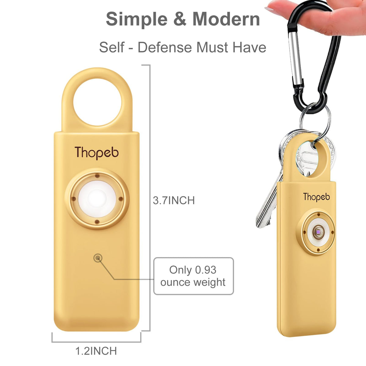 Thopeb 360 swivel attachment: versatile carry on keys, bags, or belts.