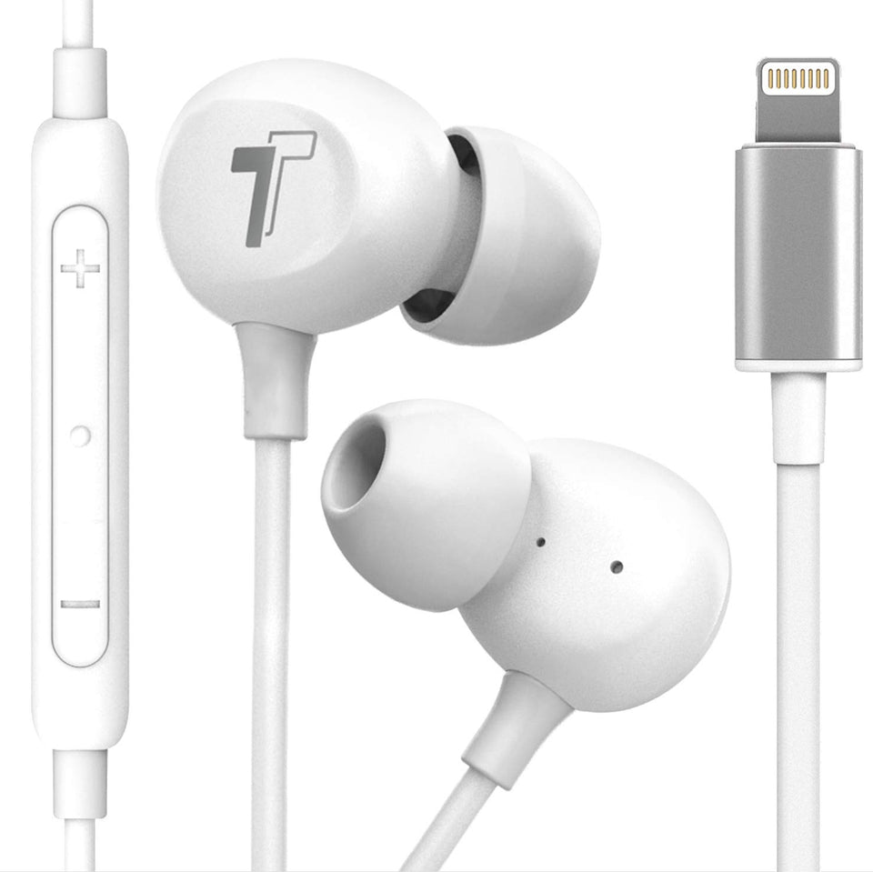 Thore Earbuds with Lightning connection for reliable iPhone audio and plug-and-play simplicity.
