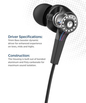 Thore iPhone earphones black design ideal for daily workouts and commuting