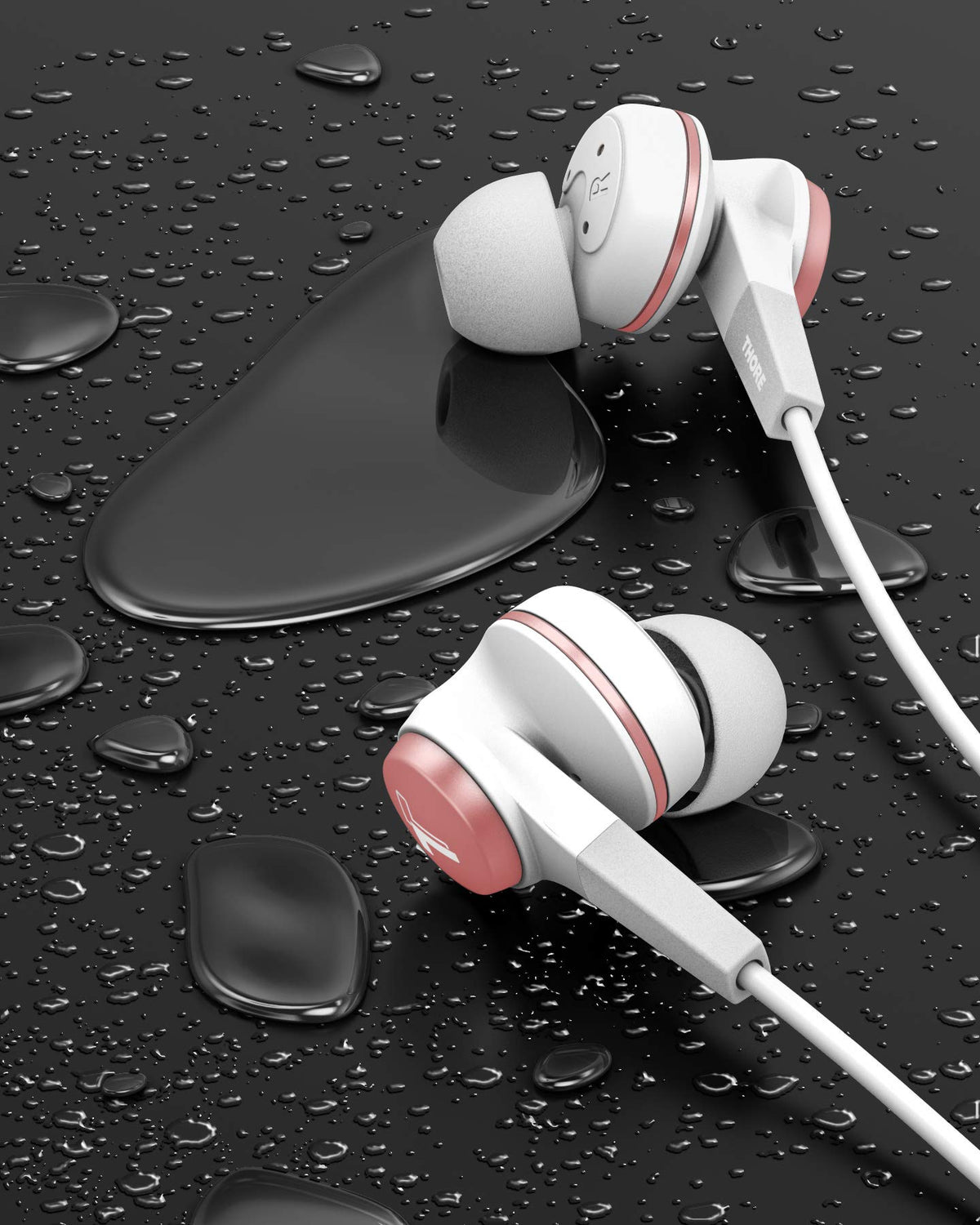 Inline mic and control buttons on Thore V120 for hands-free use