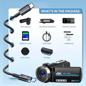 THPACIP camcorder 32GB SD card included for immediate shooting