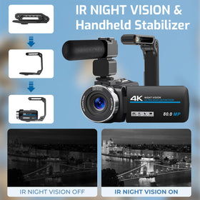 THPACIP camcorder night vision demonstrates usable low light filming
