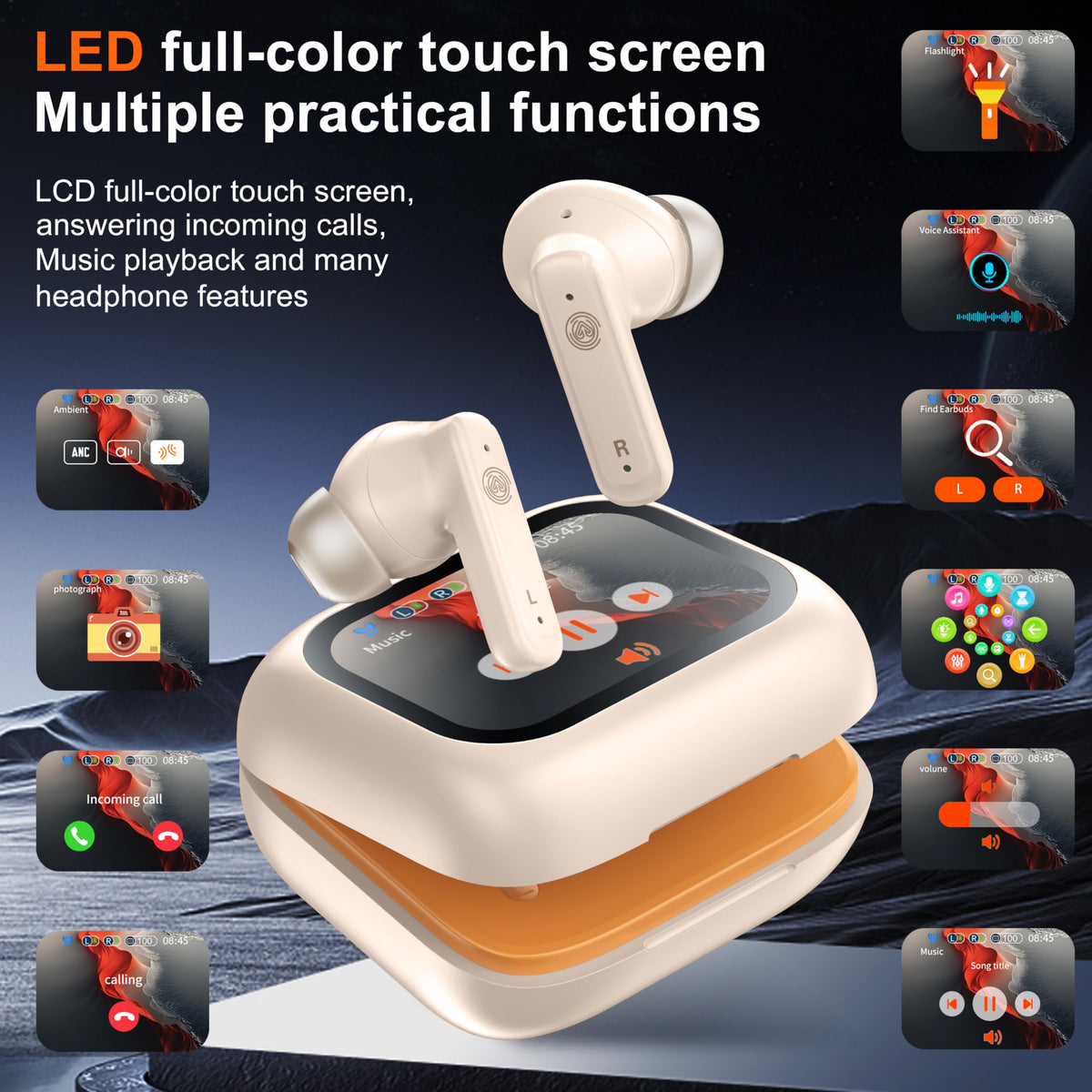 THREE PEACHES LED battery display shows real time charge