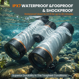 Rugged grip on Three Triping binoculars ensures secure handling outdoors