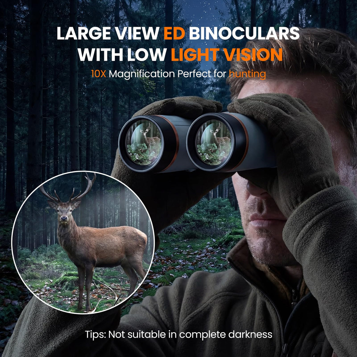 Three Triping 10x42 binoculars are waterproof and fogproof for all-weather viewing