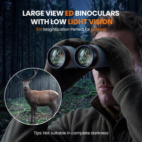 Three Triping 10x42 binoculars are waterproof and fogproof for all-weather viewing