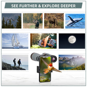 Three Triping 10x42 ED binoculars phone adapter compatibility for quick photos
