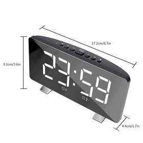 ThreeH alarm clock radio brightness control keeps night viewing comfortable.
