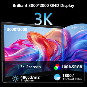 Thrygo portable monitor dual speakers for clear audio on the move.