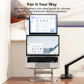 Thrygo portable monitor travel setup with laptop for productivity.