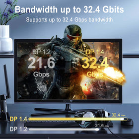 Thsucords 8K/4K performance supports high refresh rates for gaming