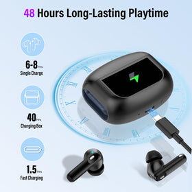Charging case screen with battery indicator on Thunelec, preventing unexpected power loss