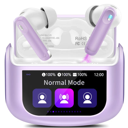 Thunelec charging case front with color display showing easy control and quick access