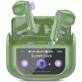 Thunelec grass green earbuds with a secure fit for daily commutes.