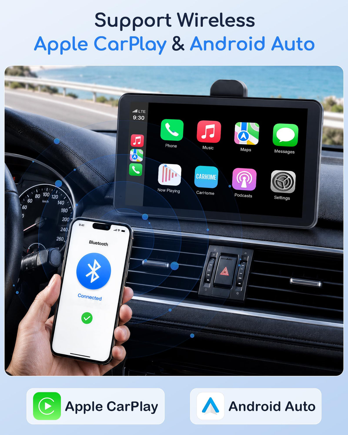 Thybro 2.5K front dash cam captures clear road footage.