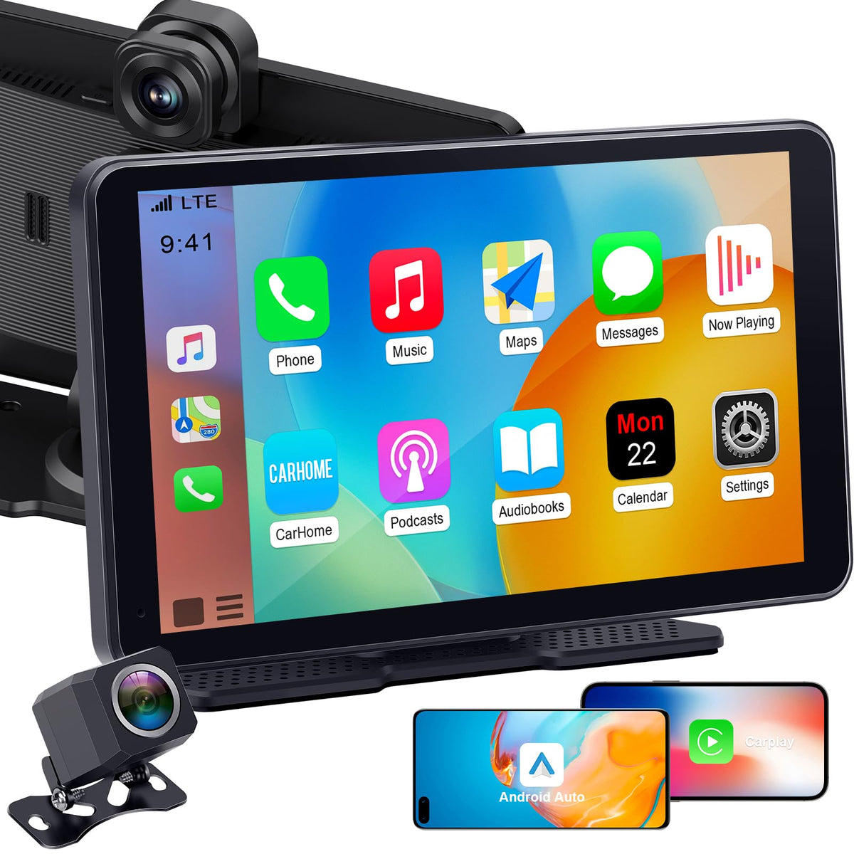 Thybro 7-inch CarPlay display enables wireless setup for safer, hands-free navigation.