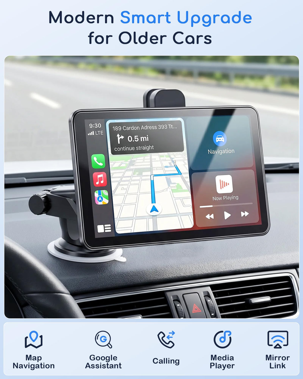 Thybro 7-inch portable upgrade brings modern features to older cars.