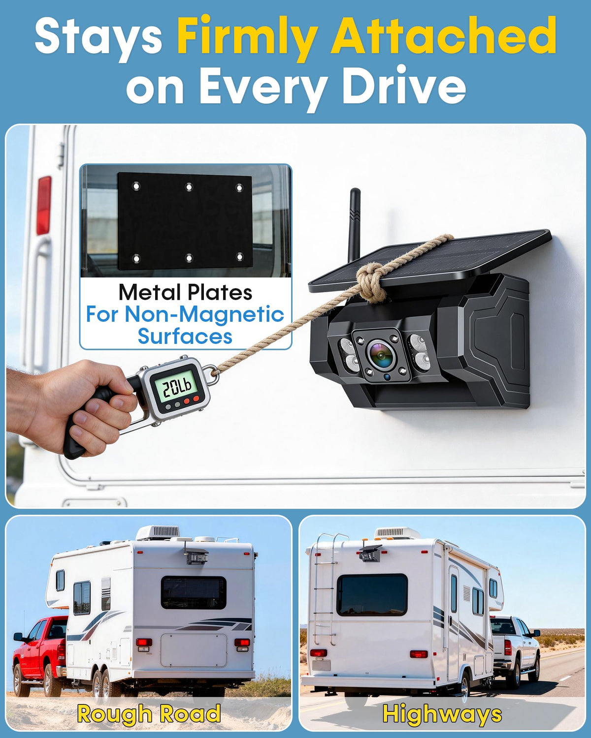 Thybro compatible with fiberglass and aluminum surfaces via mounting plates.