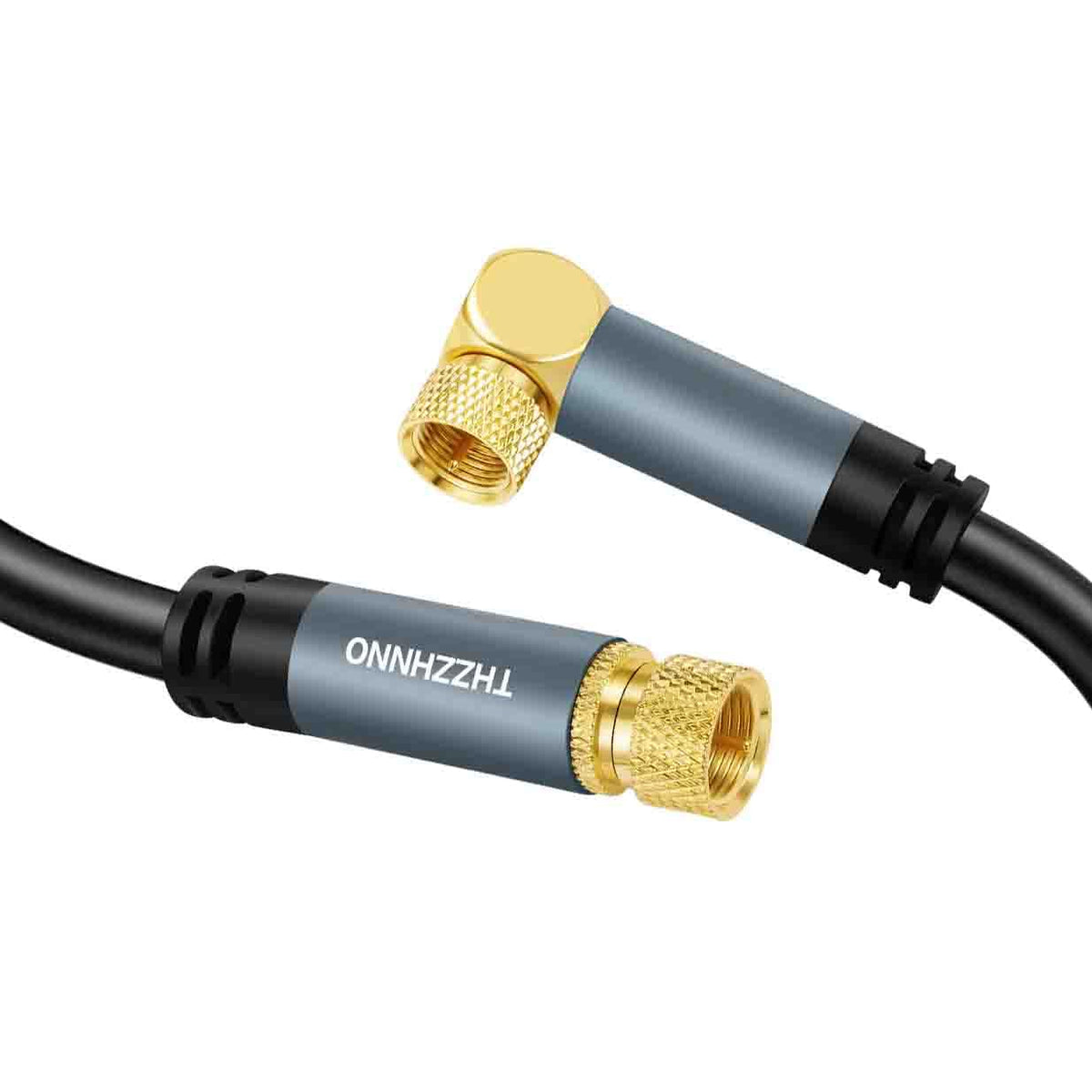 Thzzhnno connectors plugged into TV and modem showing wide device compatibility