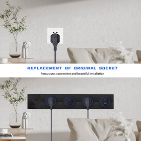 TIANDIGP blue LED status light illuminated to indicate active outlet for simple monitoring