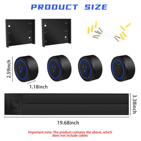 TIANDIGP USB-C PD and USB-A ports closeup for fast device charging and cable access