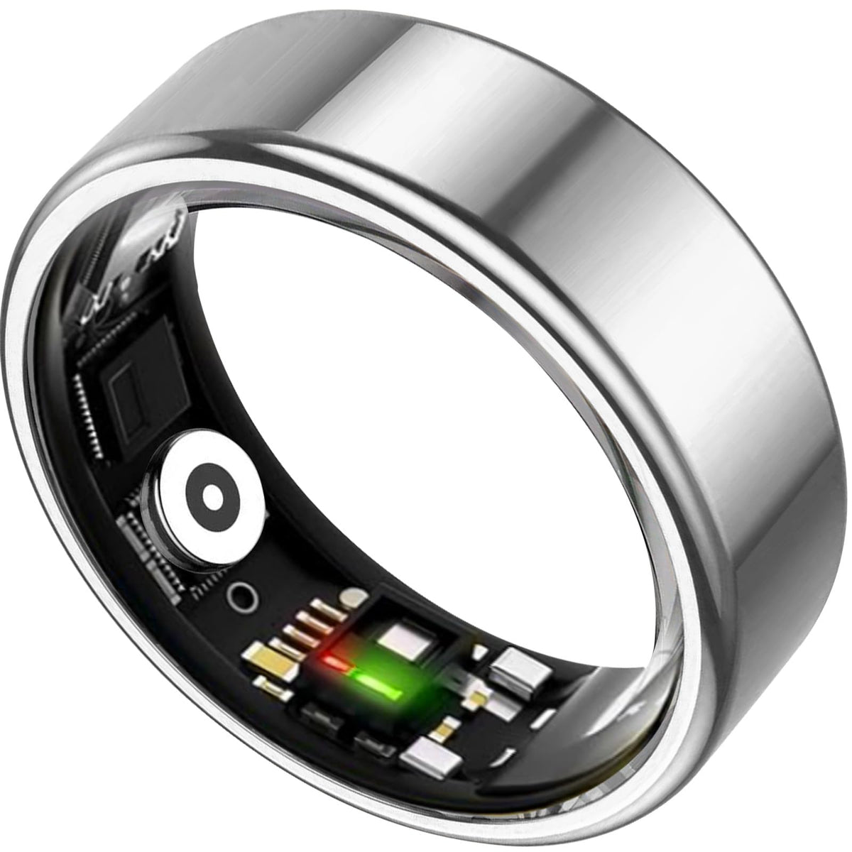 TIAZUUX smart ring on hand displaying activity tracking for daily wellness.