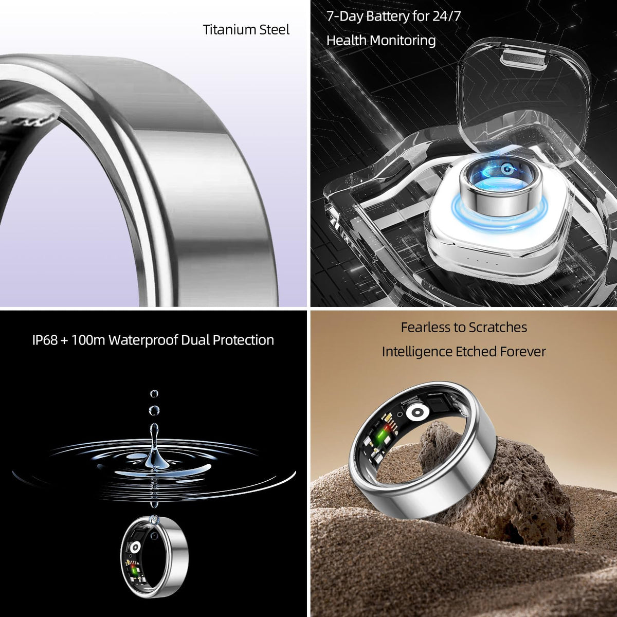 Sleep tracking icon and nightly rest indicators captured by the ring.