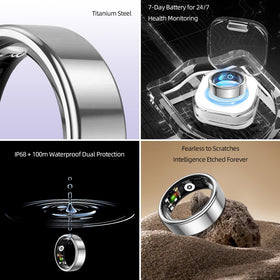 Sleep tracking icon and nightly rest indicators captured by the ring.