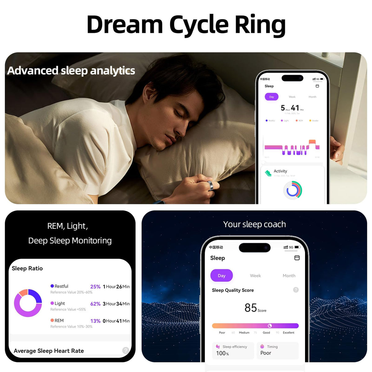 TIAZUUX smart ring worn during workouts showing all-day comfort.