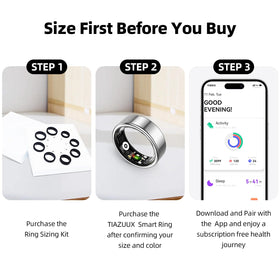 TIAZUUX ring used while running showing sports mode activity tracking