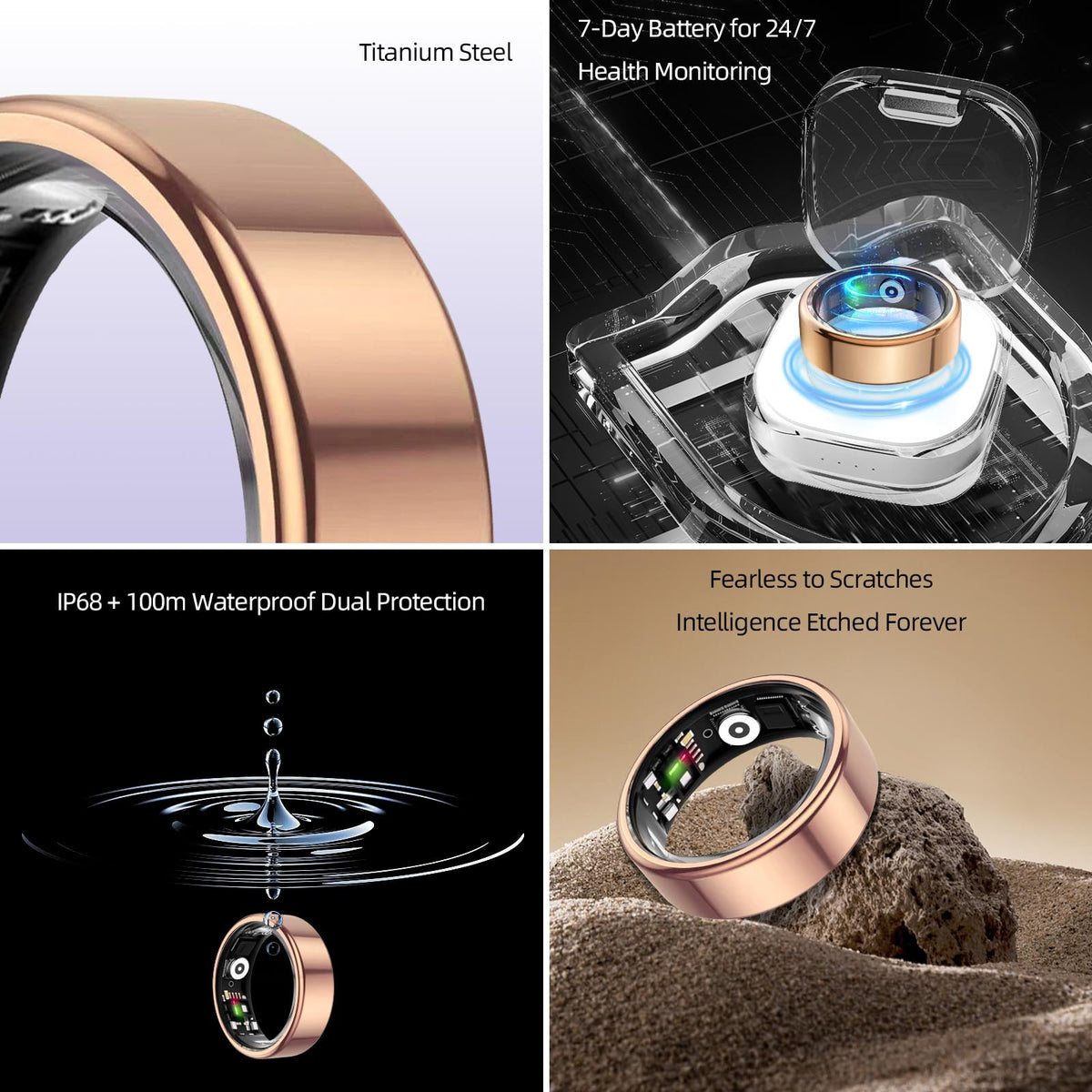TIAZUUX ring worn while sleeping demonstrating continuous overnight sleep and recovery tracking