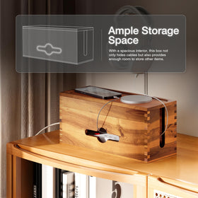 Tidita Acacia large cable box office desk hides chargers and cords