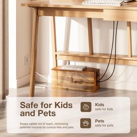 Tidita Acacia large cable box side slots help route cables neatly