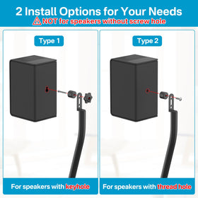 tiebutie wall mount installed behind speaker saving space