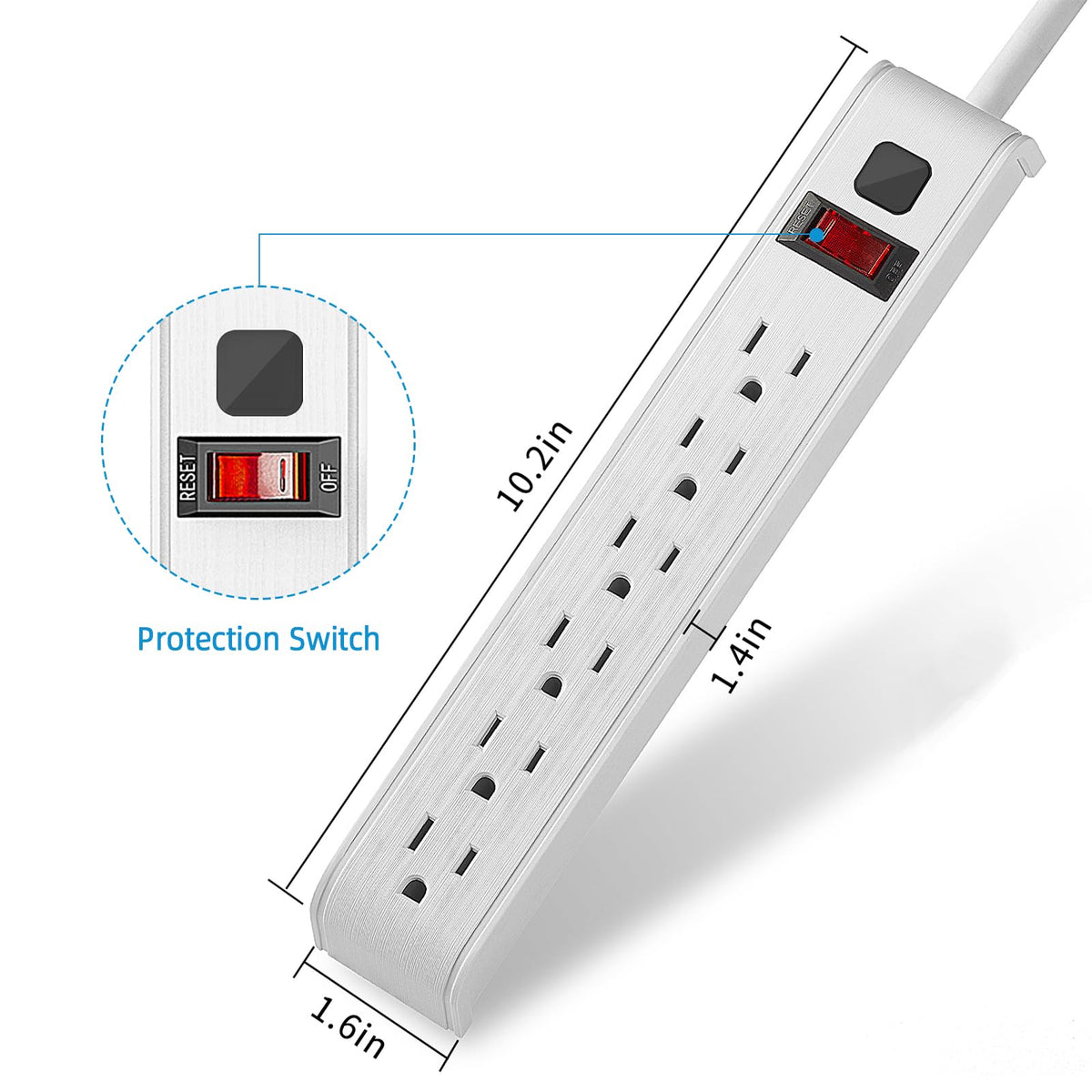 TiFFCOFiO held in hand to show scale and the long cord reach benefit