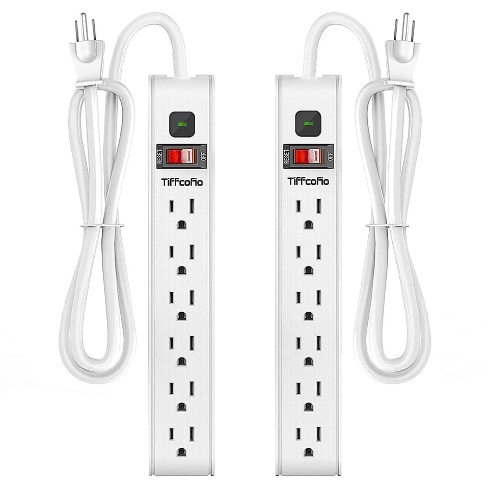 TiFFCOFiO surge protector with six outlets provides reliable device protection.