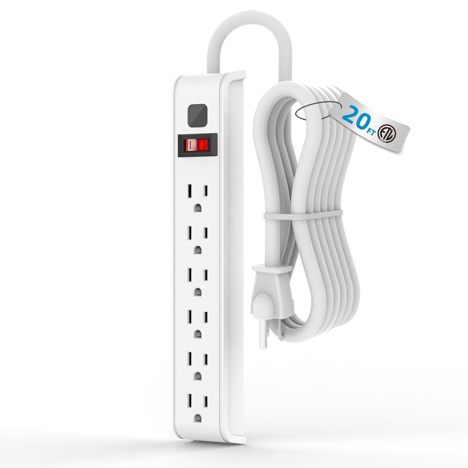 TiFFCOFiO surge protector power strip six outlets for reliable home use and protection