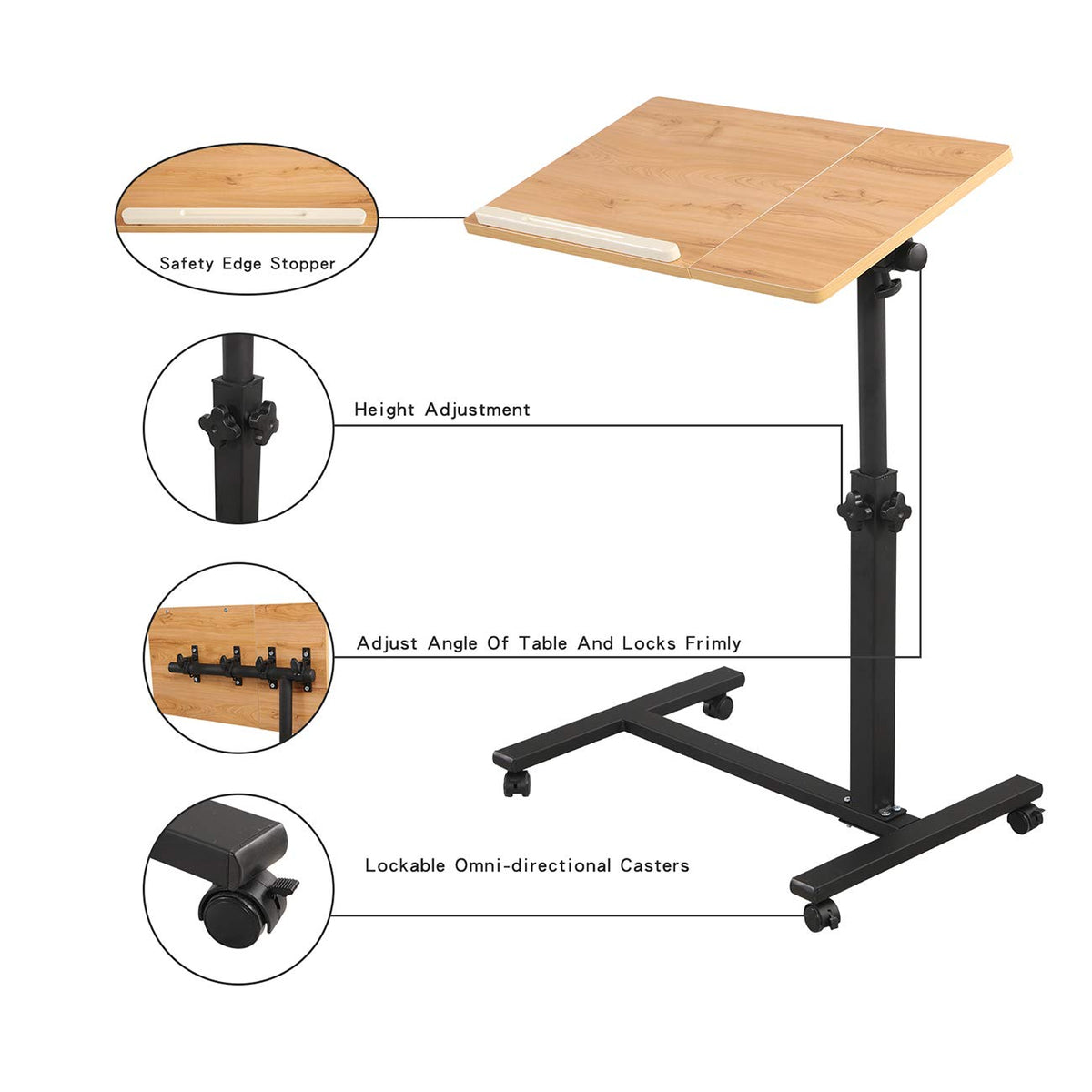 TigerDad table with laptop for scale showing compact workspace and convenient reach benefit