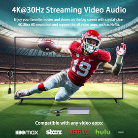 TIMBOOTECH 4K-30hz setup delivering crisp imagery on a large screen.